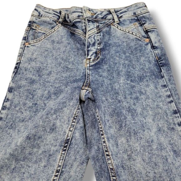 We The Free Jeans Size 27 W25"xL27.5" Skinny Jeans Stretch High Rise Jeans Blue - Picture 4 of 6